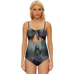 Beautiful Girl Knot Front One-piece Swimsuit by Sparkle