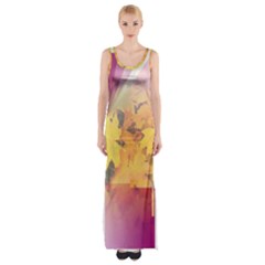 Colorful Nature Thigh Split Maxi Dress by Sparkle