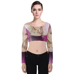 Beauty Velvet Long Sleeve Crop Top by Sparkle