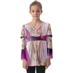 Beauty Kids  V Neck Casual Top