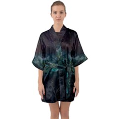 Vampire s Half Sleeve Satin Kimono  by Sparkle