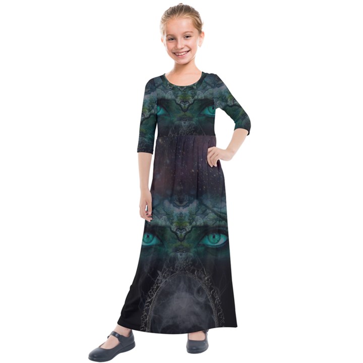 Vampire s Kids  Quarter Sleeve Maxi Dress