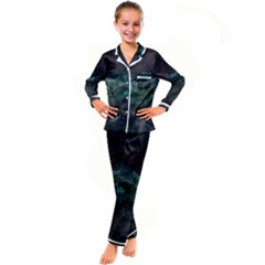 Vampire s Kid s Satin Long Sleeve Pajamas Set by Sparkle