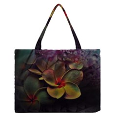 Beautiful Floral Zipper Medium Tote Bag by Sparkle