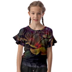 Beautiful Floral Kids  Cut Out Flutter Sleeves by Sparkle