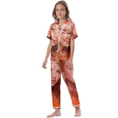 Geometricbeauty Kids  Satin Short Sleeve Pajamas Set by Sparkle