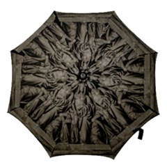 Catholic Motif Sculpture Over Black Hook Handle Umbrellas (medium) by dflcprintsclothing