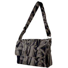 Catholic Motif Sculpture Over Black Full Print Messenger Bag (s) by dflcprintsclothing