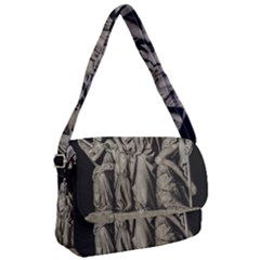 Catholic Motif Sculpture Over Black Courier Bag by dflcprintsclothing