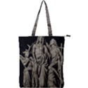 Catholic Motif Sculpture Over Black Double Zip Up Tote Bag View1