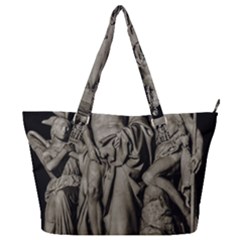 Catholic Motif Sculpture Over Black Full Print Shoulder Bag by dflcprintsclothing