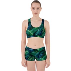 Tropical Green Leaves Background Work It Out Gym Set by Pakemis