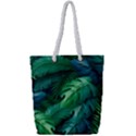 Tropical Green Leaves Background Full Print Rope Handle Tote (Small) View1