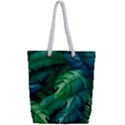 Tropical Green Leaves Background Full Print Rope Handle Tote (Small) View2