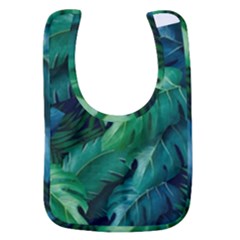 Tropical Green Leaves Background Baby Bib by Pakemis