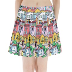 Menton Old Town France Pleated Mini Skirt by Pakemis