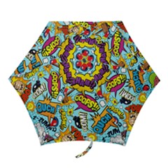 Comic Elements Colorful Seamless Pattern Mini Folding Umbrellas by Pakemis