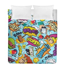 Comic Elements Colorful Seamless Pattern Duvet Cover Double Side (full/ Double Size) by Pakemis