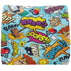 Comic Elements Colorful Seamless Pattern Seat Cushion by Pakemis