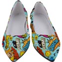 Comic Elements Colorful Seamless Pattern Women s Block Heels  View1