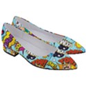 Comic Elements Colorful Seamless Pattern Women s Block Heels  View3