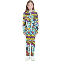 Comic Elements Colorful Seamless Pattern Kids  Tracksuit by Pakemis