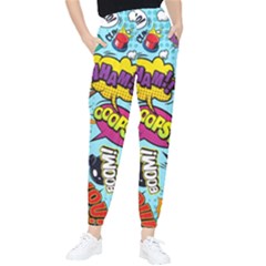 Comic Elements Colorful Seamless Pattern Tapered Pants by Pakemis