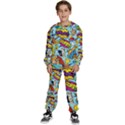 Comic Elements Colorful Seamless Pattern Kids  Sweatshirt set View1