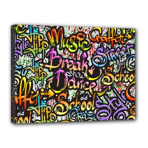 Graffiti Word Seamless Pattern Canvas 16  X 12  (stretched)