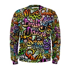 Graffiti Word Seamless Pattern Men s Sweatshirt by Pakemis