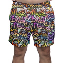 Graffiti Word Seamless Pattern Men s Shorts