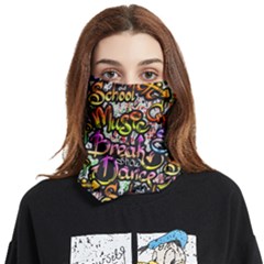 Graffiti Word Seamless Pattern Face Covering Bandana (two Sides) by Pakemis