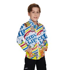 Colorful City Life Horizontal Seamless Pattern Urban City Kids  Windbreaker by Pakemis