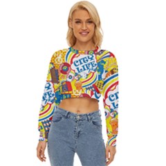 Colorful City Life Horizontal Seamless Pattern Urban City Lightweight Long Sleeve Sweatshirt by Pakemis