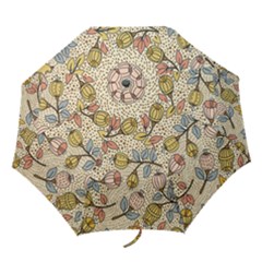 Seamless Pattern With Flower Bird Folding Umbrellas by Pakemis