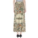 Seamless Pattern With Flower Birds Full Length Maxi Skirt View2