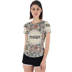 Seamless Pattern With Flower Birds Back Cut Out Sport Tee by Pakemis