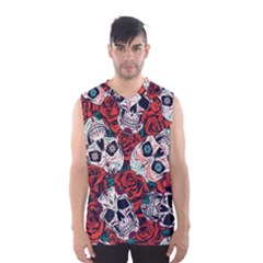 Vintage Day Dead Seamless Pattern Men s Basketball Tank Top