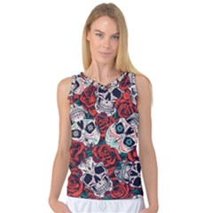 Vintage Day Dead Seamless Pattern Women s Basketball Tank Top