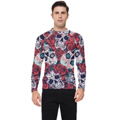 Vintage Day Dead Seamless Pattern Men s Long Sleeve Rash Guard by Pakemis