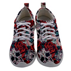 Vintage Day Dead Seamless Pattern Women Athletic Shoes by Pakemis