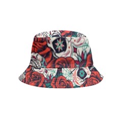 Vintage Day Dead Seamless Pattern Bucket Hat (kids) by Pakemis