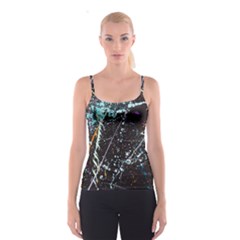 Abstract Colorful Texture Spaghetti Strap Top by Pakemis