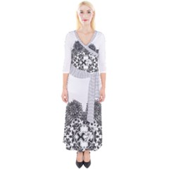 Im Fourth Dimension X7 Quarter Sleeve Wrap Maxi Dress by imanmulyana