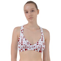 Nautical Seamless Pattern Sweetheart Sports Bra by Pakemis