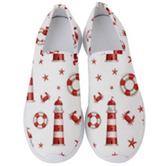 Nautical Seamless Pattern Men s Slip On Sneakers