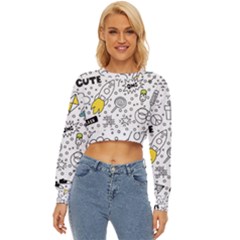 Set Cute Colorful Doodle Hand Drawing Lightweight Long Sleeve Sweatshirt by Pakemis