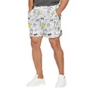 Set Cute Colorful Doodle Hand Drawing Men s Runner Shorts View3