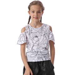 Contemporary Nature Seamless Pattern Kids  Butterfly Cutout Tee by Pakemis