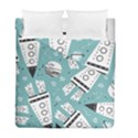 Cute Seamless Pattern With Rocket Planets Stars Duvet Cover Double Side (Full/ Double Size) View2